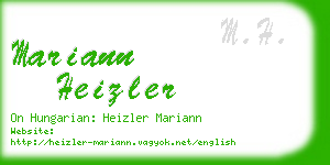 mariann heizler business card
